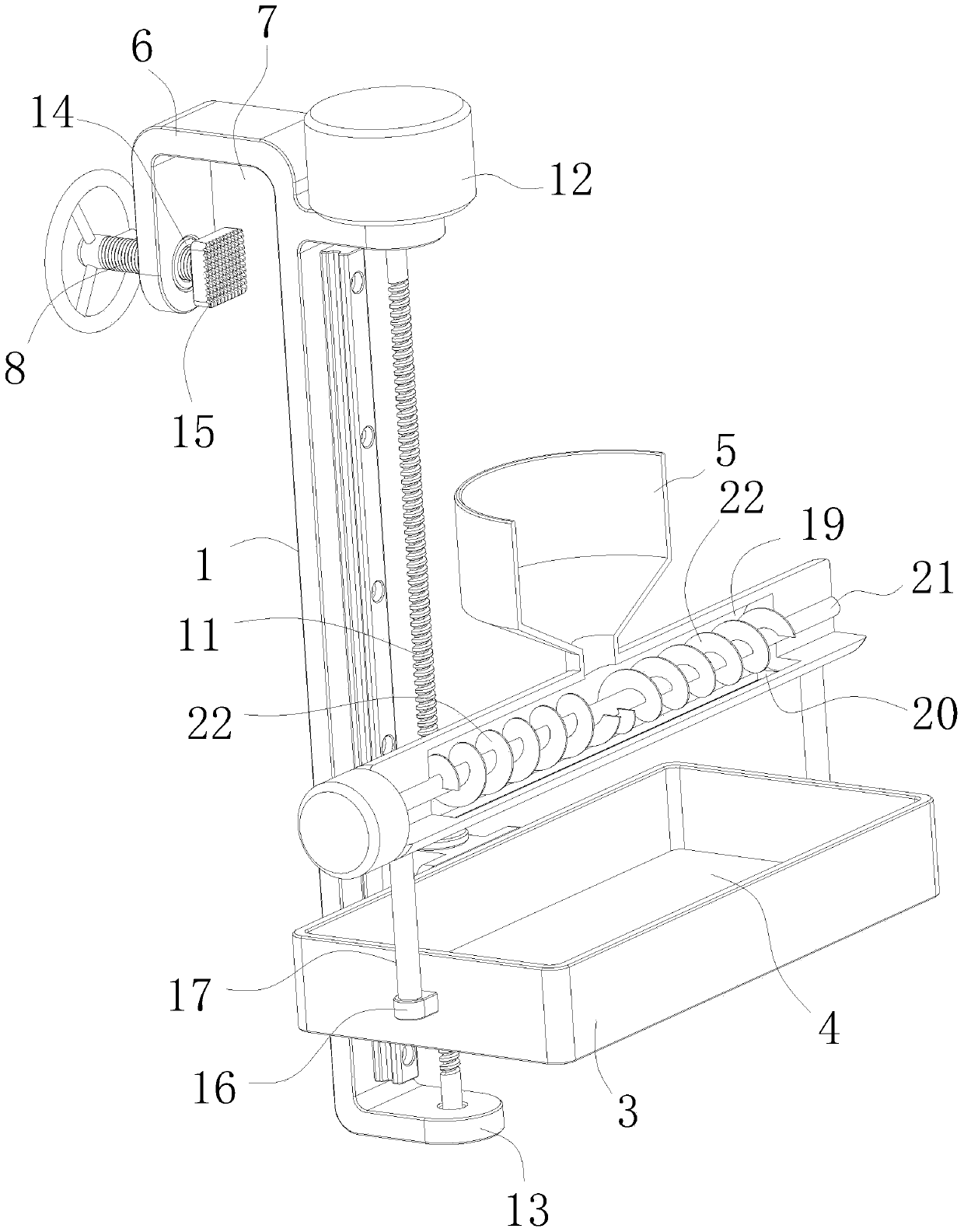 Pig feed putting device