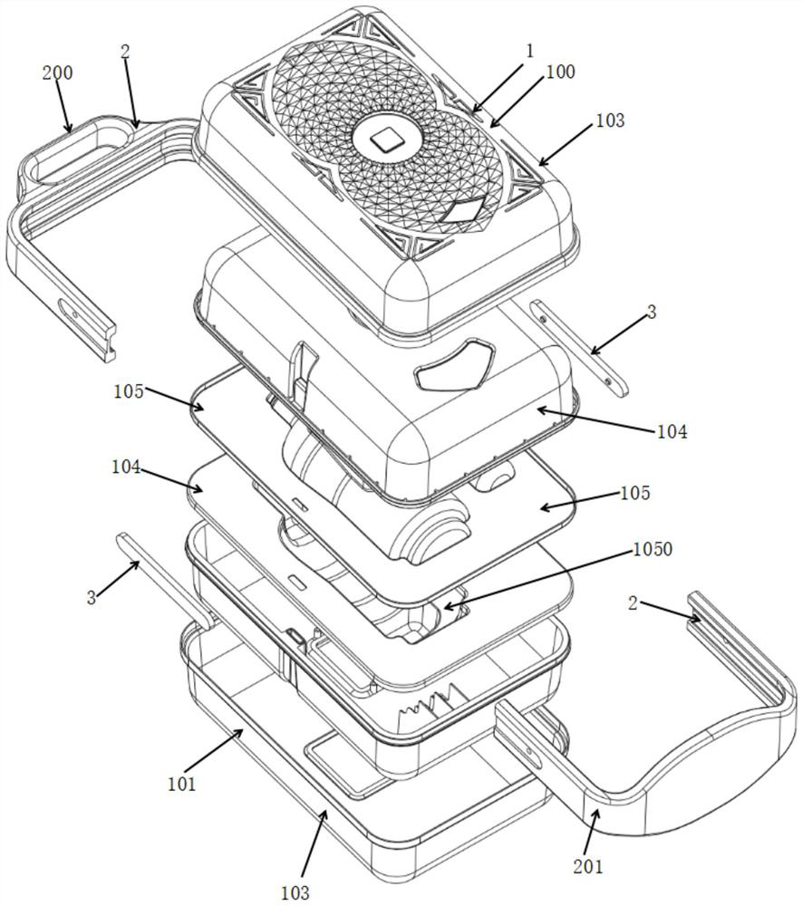 Box locking structure of packaging box and preparation process thereof