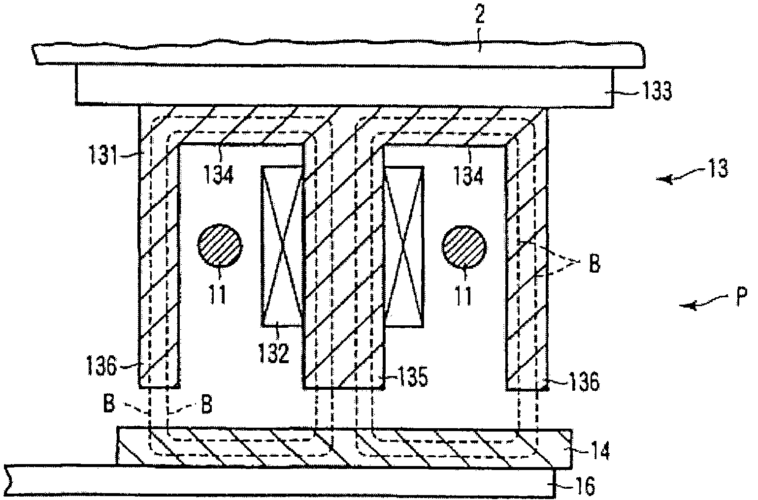 Non-contact type power supply device for supplying power to automatic doffer