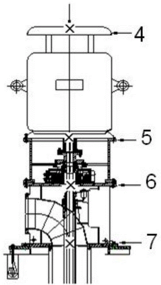 On-site dynamic balance method of vertical water pump