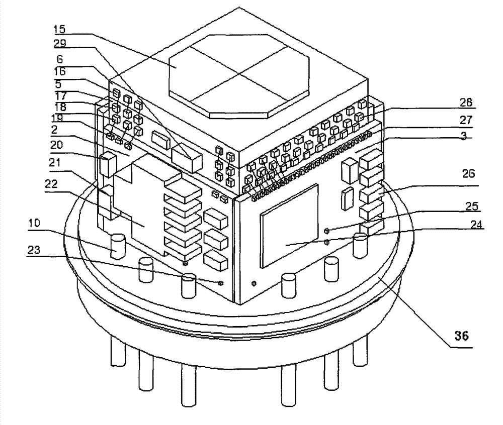 Photodetector with digital three-dimensional package assembly