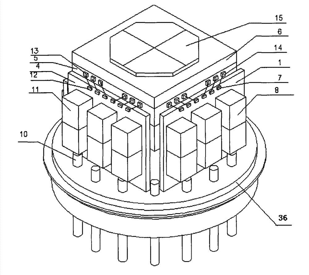 Photodetector with digital three-dimensional package assembly