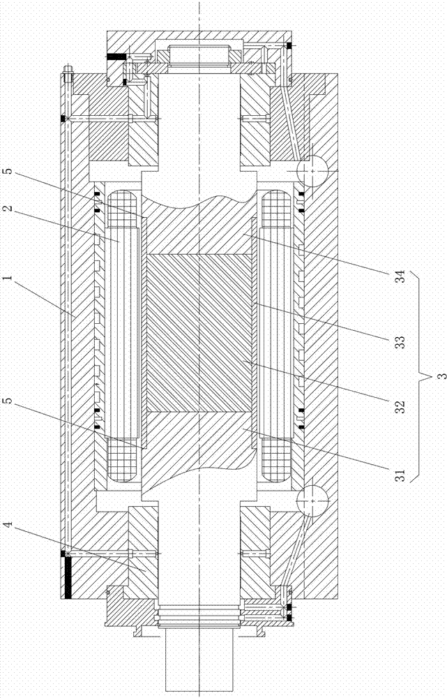 High-speed permanent magnet synchronous motor and assembly method thereof
