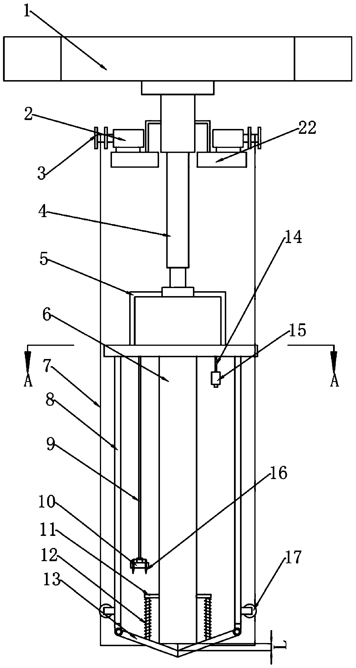 Farmland drainage ditch sediment sampling device and in-situ on-line detection method