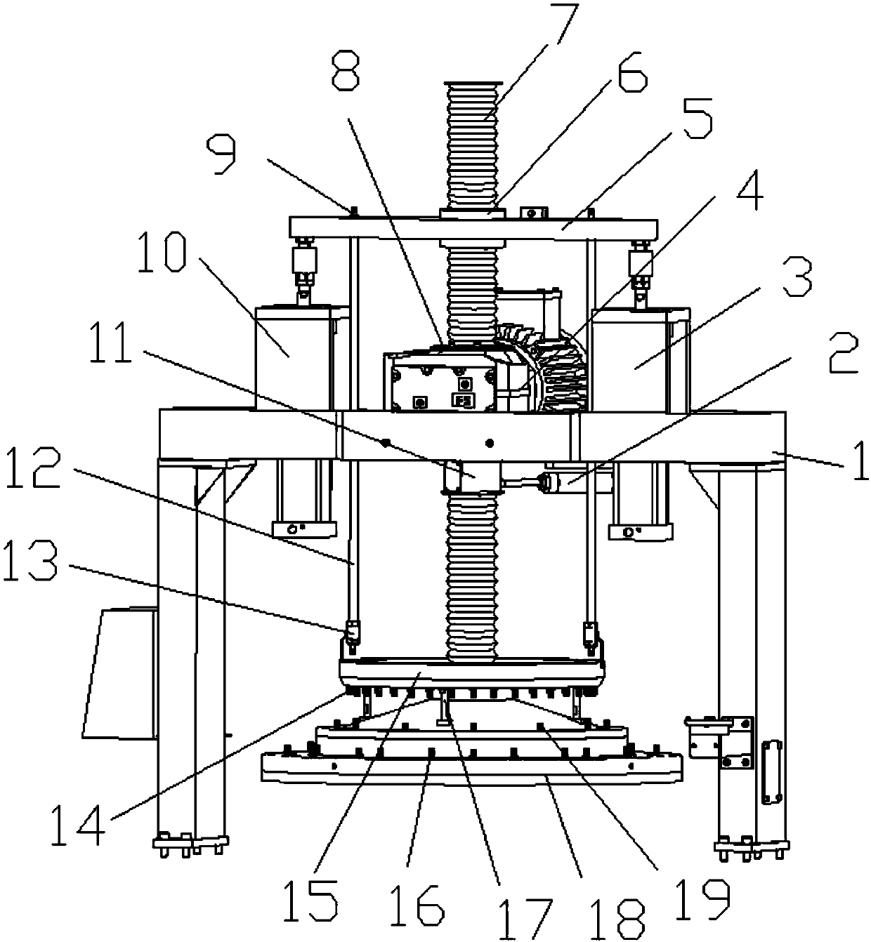 Upper grinding mechanism of uniform heat dissipation dynamic grinding machine