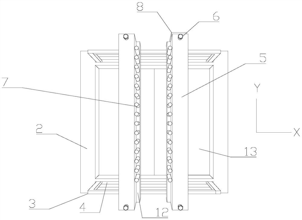 Vibration type concrete demolding device suitable for molds of different sizes and using method