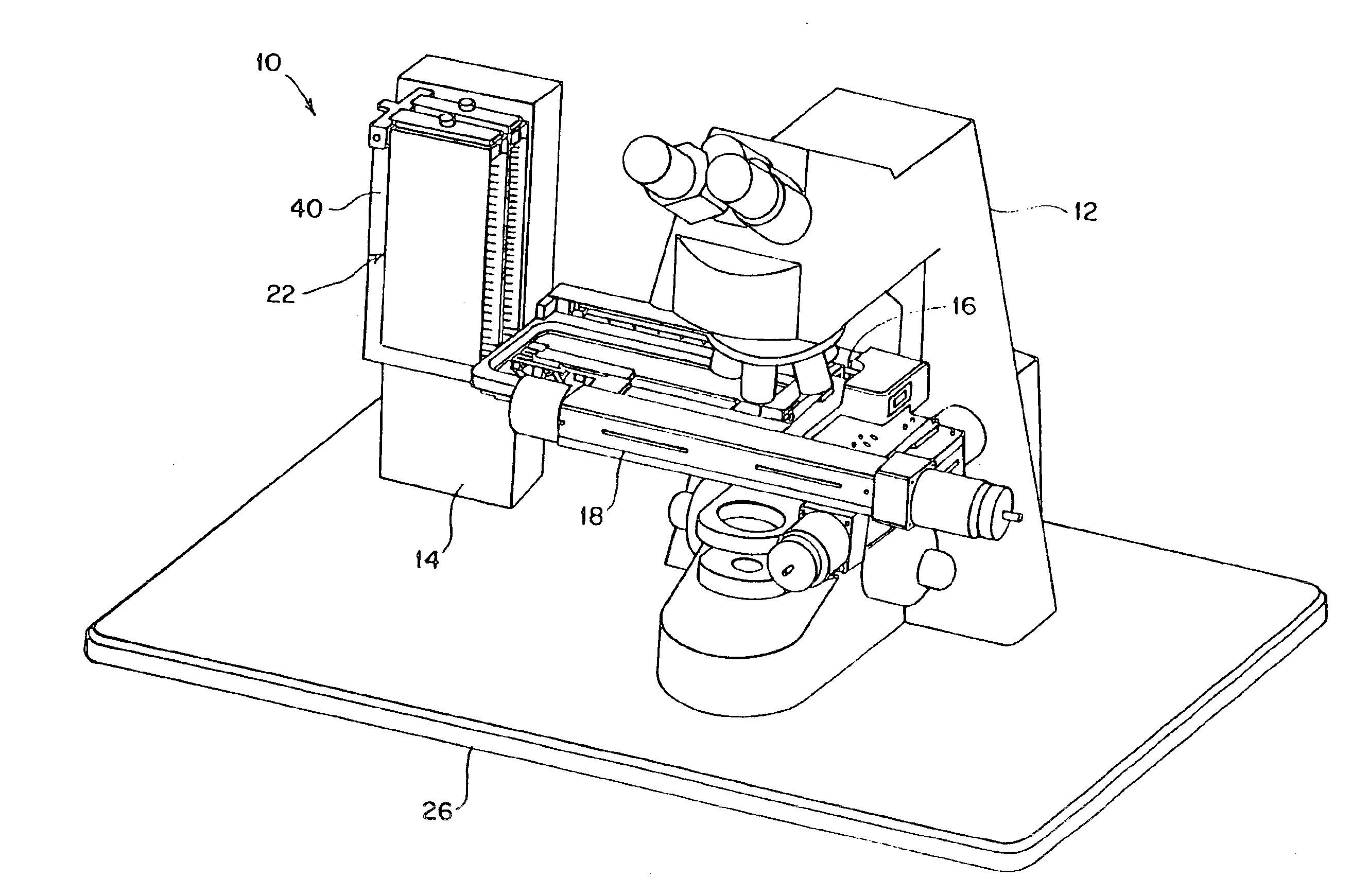 Automated slide loader cassette for microscope