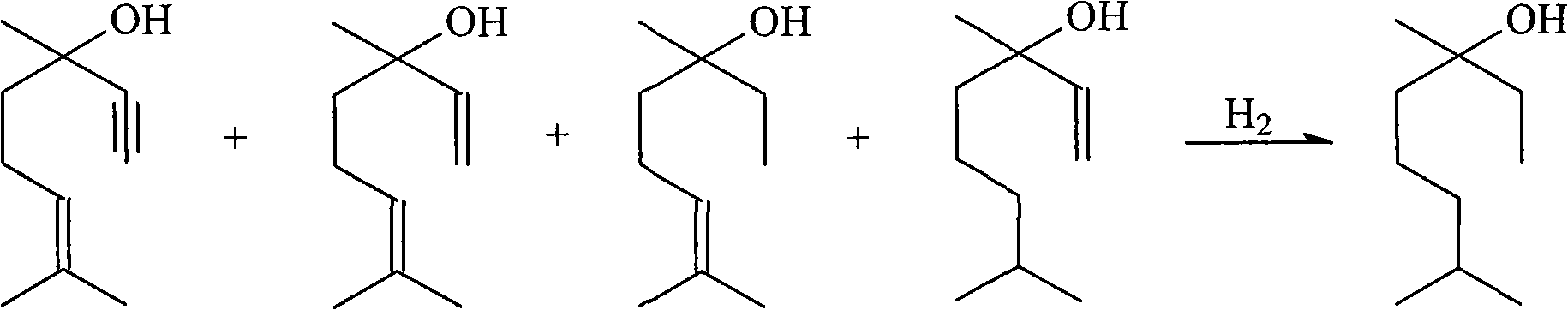 Utilization method of linalool raw product refining raffinate synthesized by 6-methyl-5-heptenyl-2-one