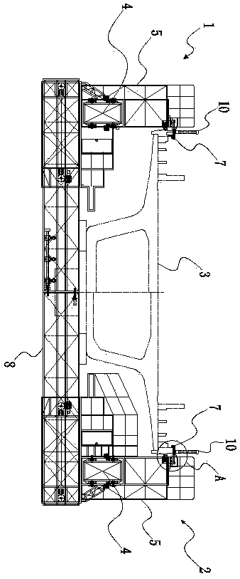 Suspension method and suspension arm assembly of bridge detection device