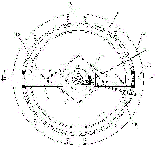 Installation structure of sludge thickener