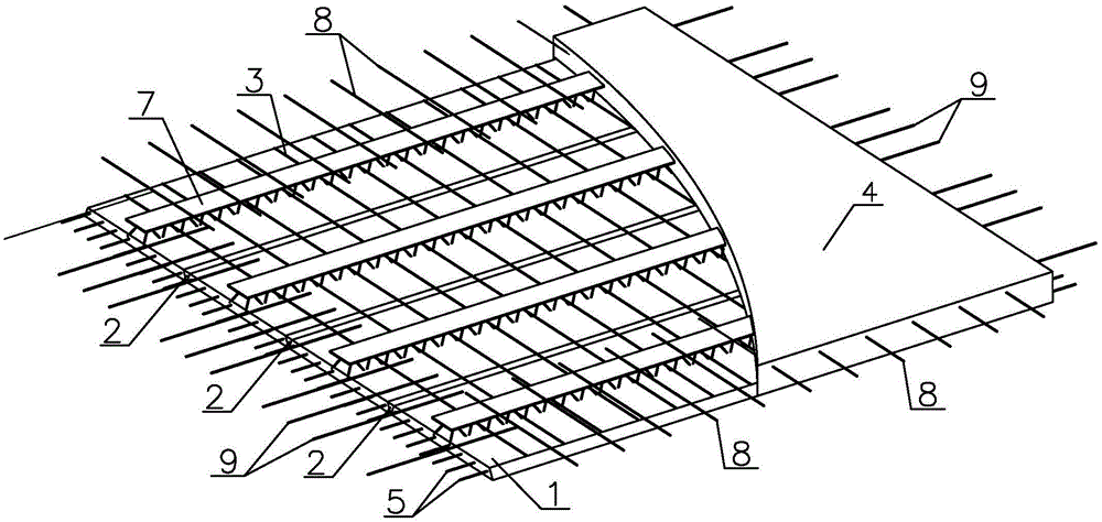 Prestressed concrete superimposed sheet with steel trusses and manufacturing method