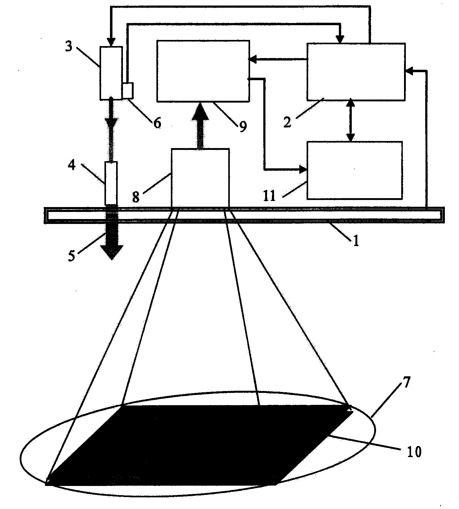 Wide light beam illumination three-dimensional gating imaging system of airborne laser radar