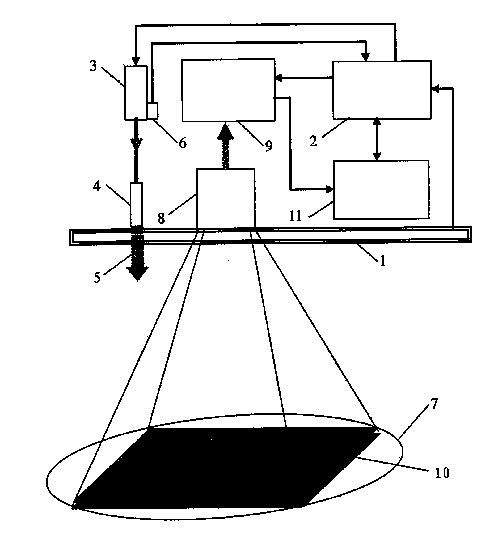 Wide light beam illumination three-dimensional gating imaging system of airborne laser radar