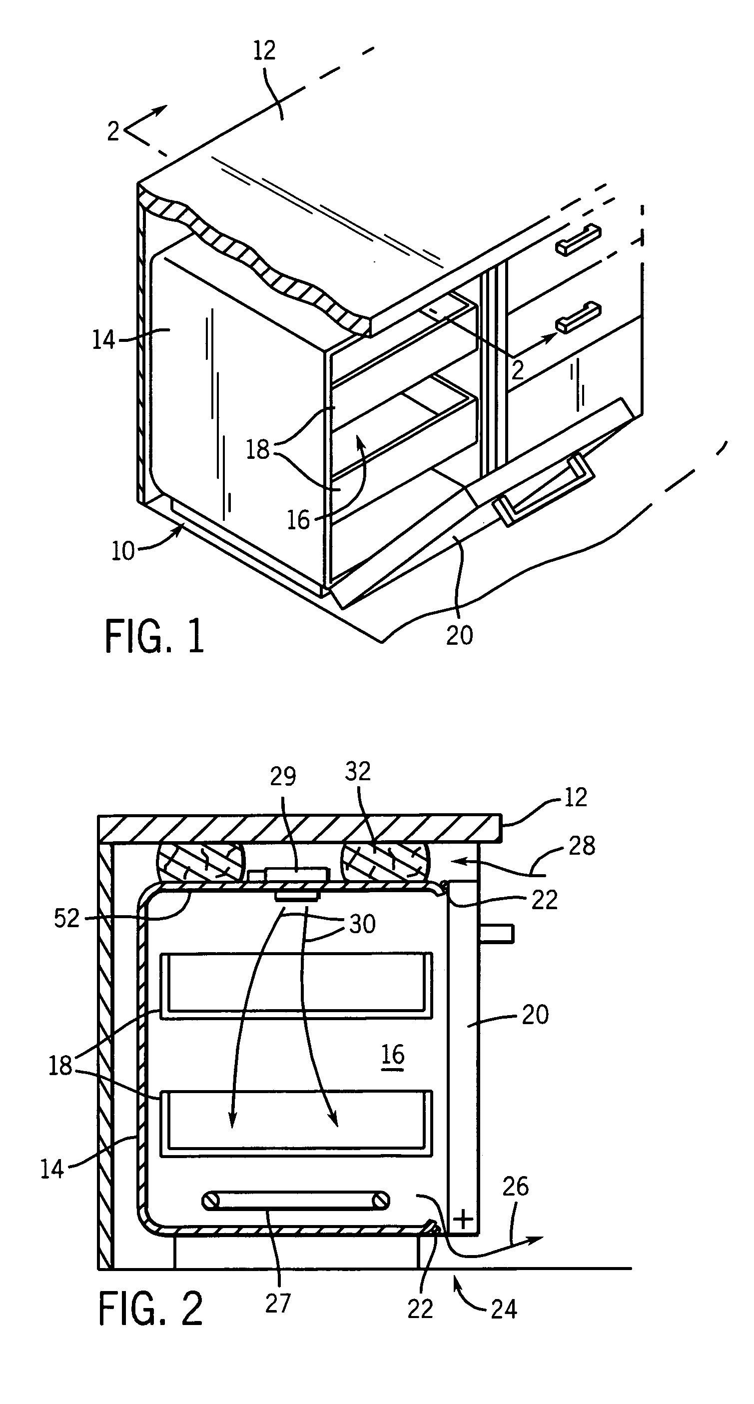 Dishwasher with counter-convection air flow