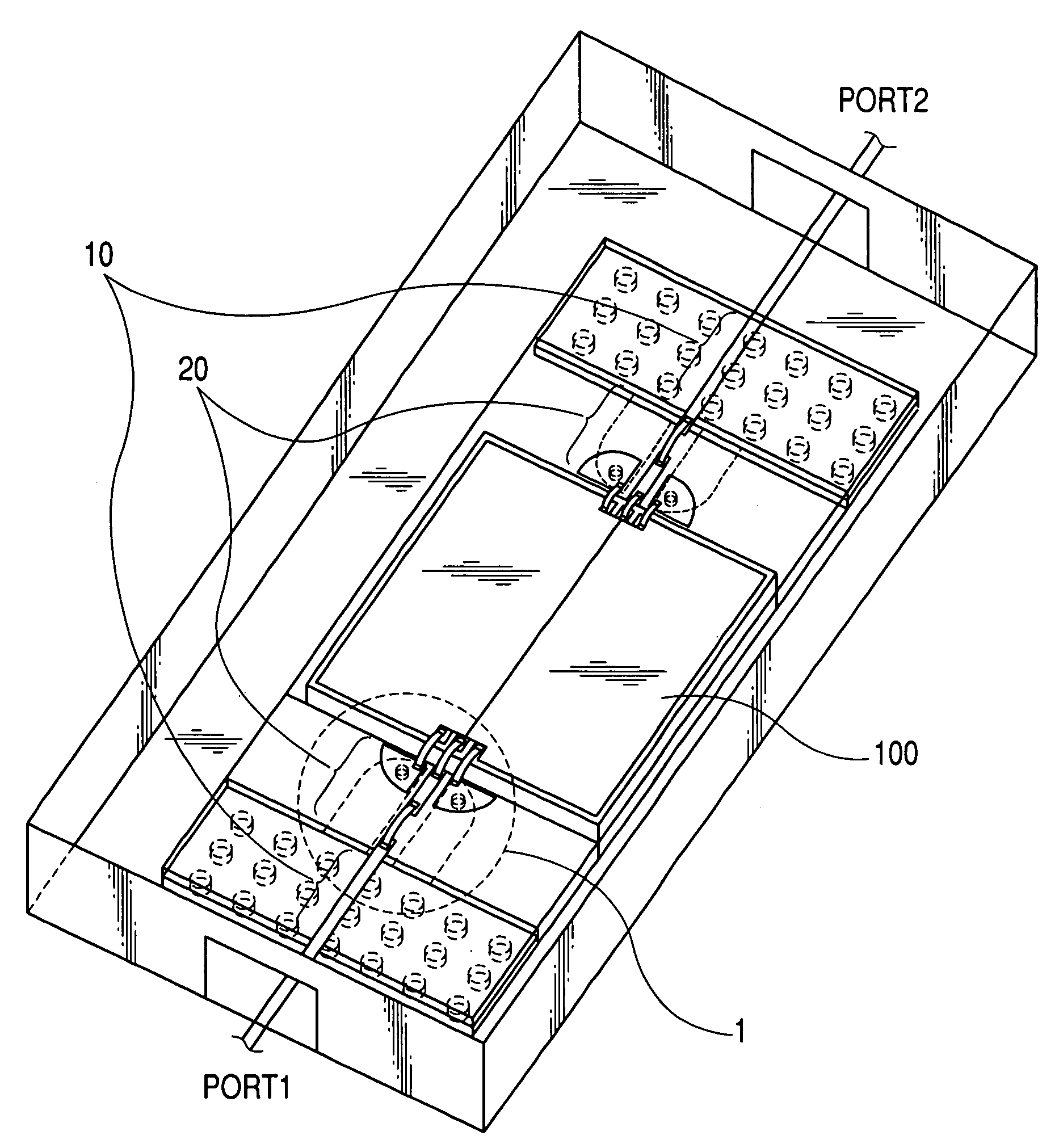 High frequency circuit board converting a transmission mode of high frequency signals