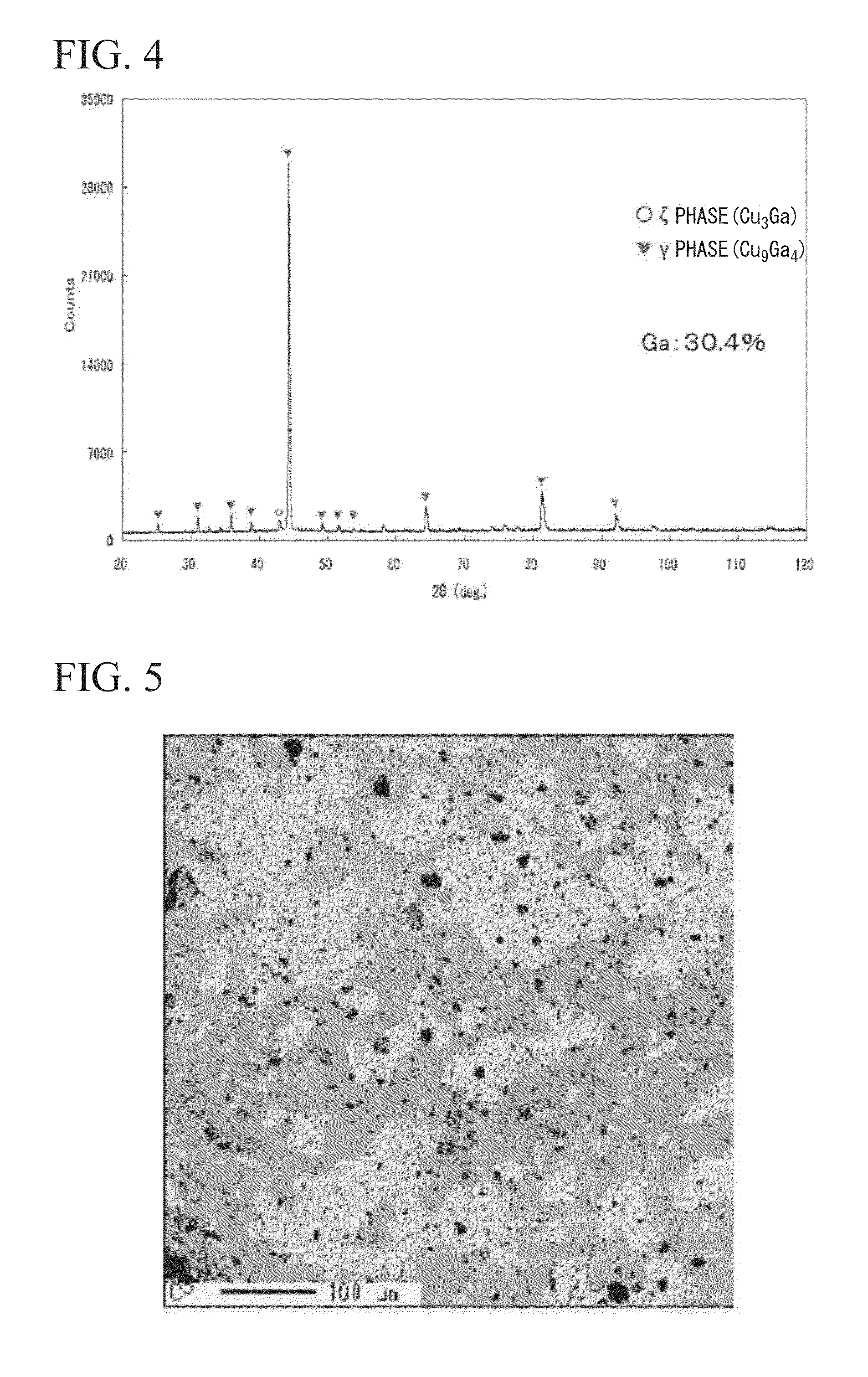 Cu-ga alloy sputtering target, and method for producing same
