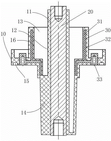 Insulating bush made of thermoplastic material and production method thereof