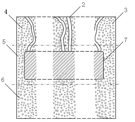 Concrete water storage and retention type vegetation base material and preparation method thereof