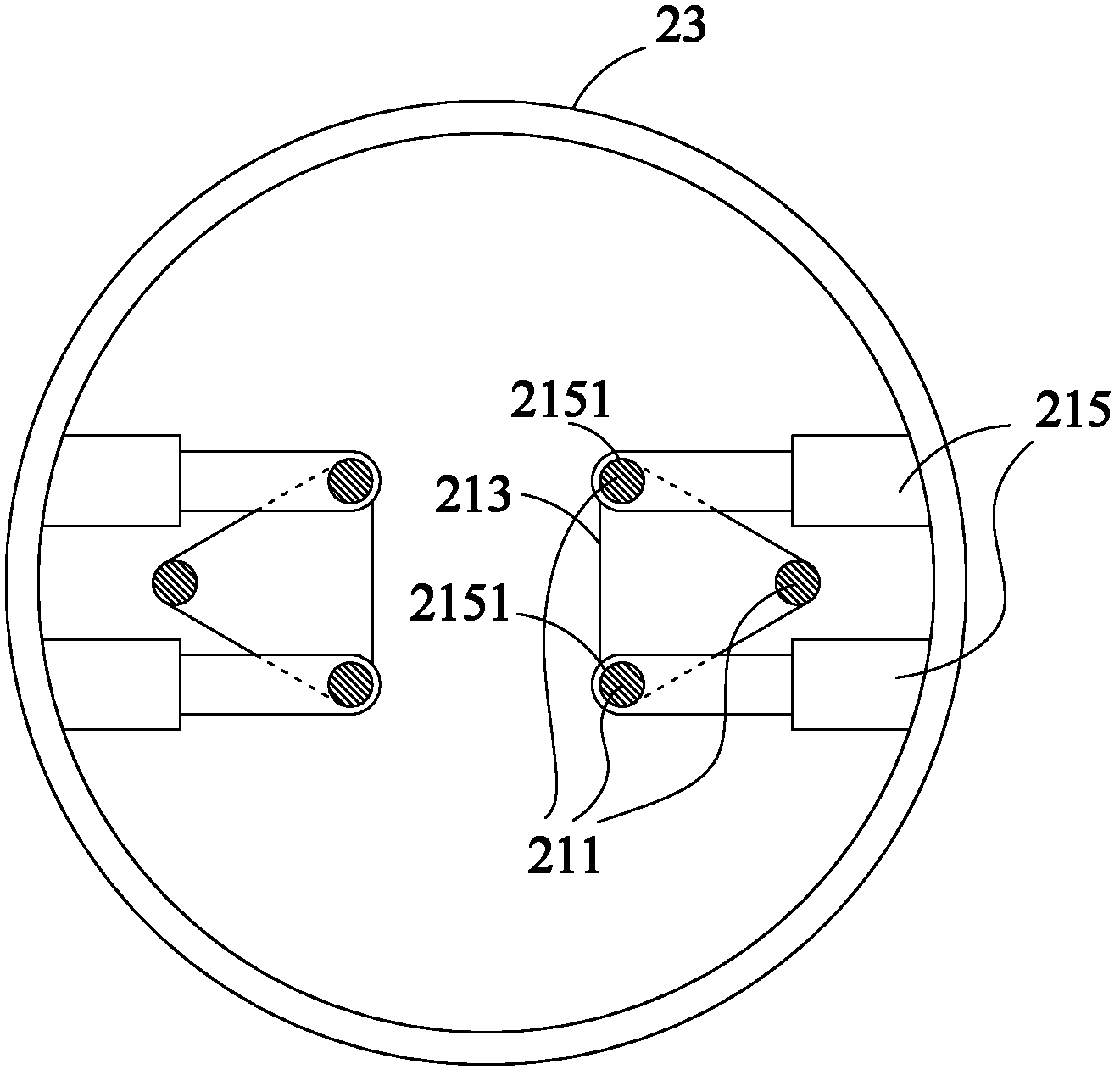 Transverse wire grinding machine of arc-shaped door handle of refrigerator