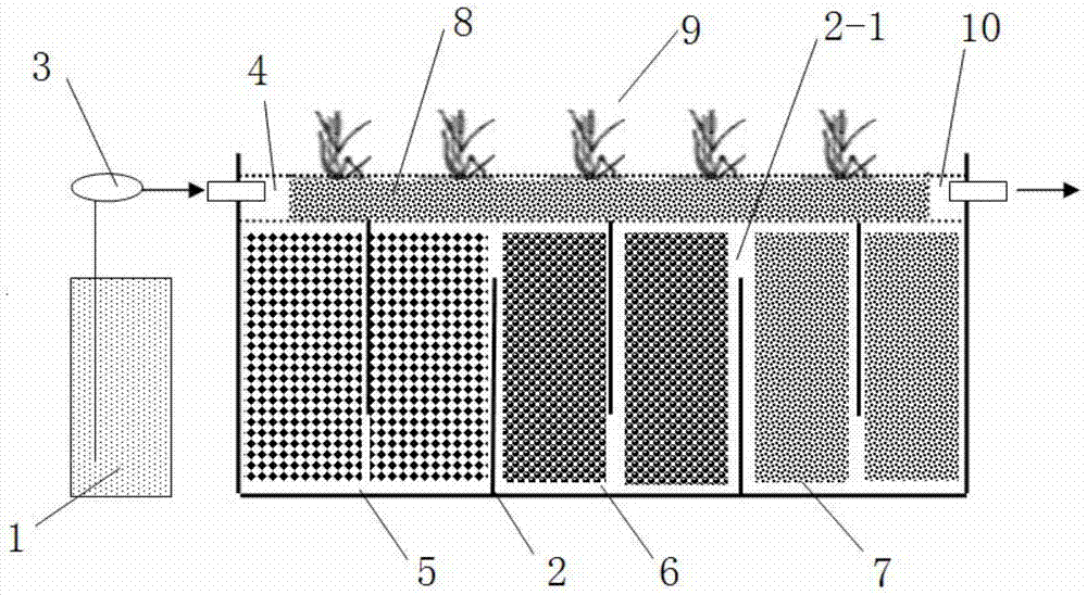 An ecologically regulated constructed wetland enhanced carbon and nitrogen simultaneous removal system