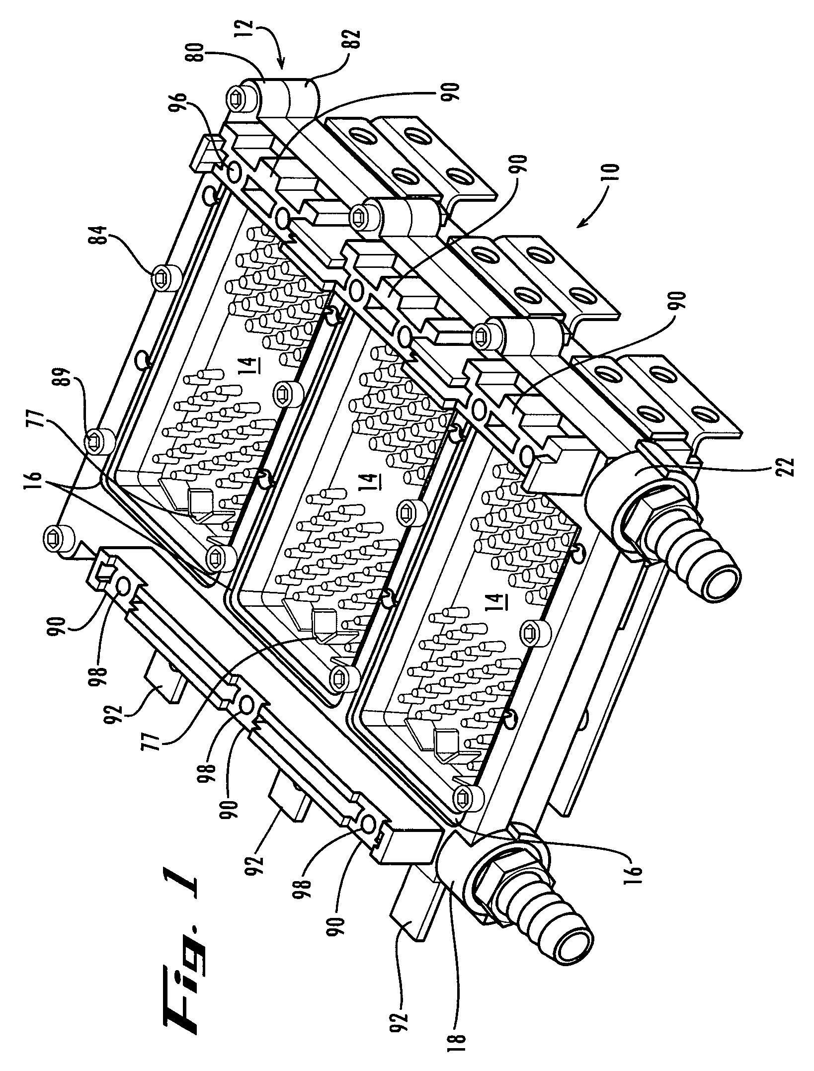 Fluid cooled electrical assembly