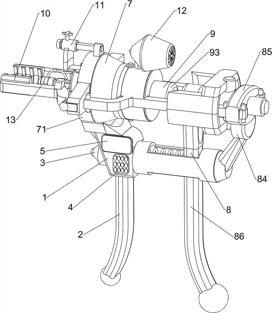 Rubber pipeline flaring device for new energy automobile wire harness arrangement