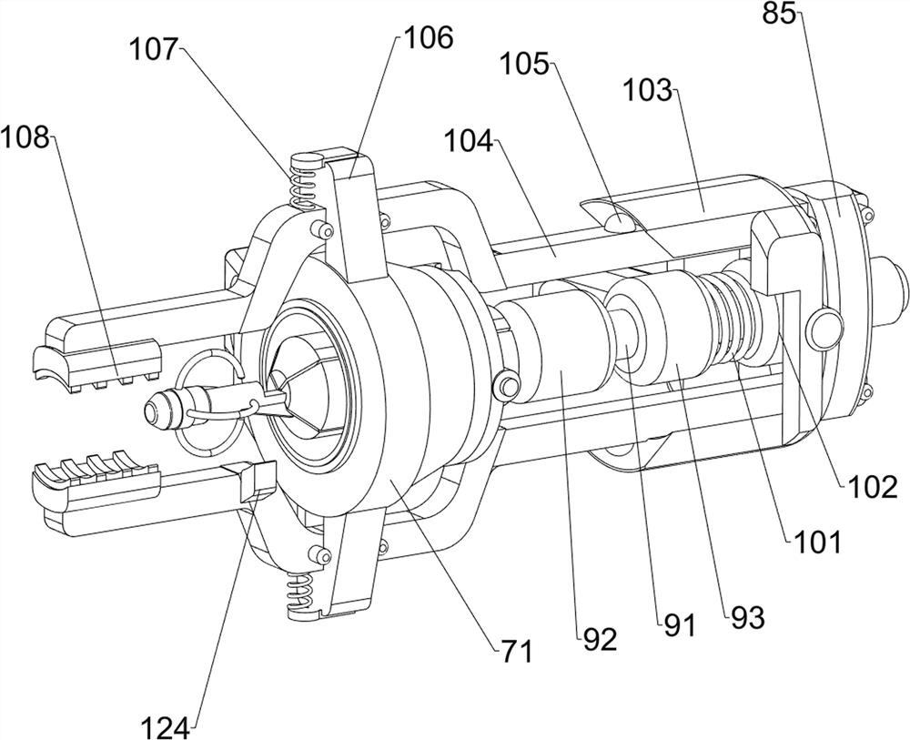 Rubber pipeline flaring device for new energy automobile wire harness arrangement