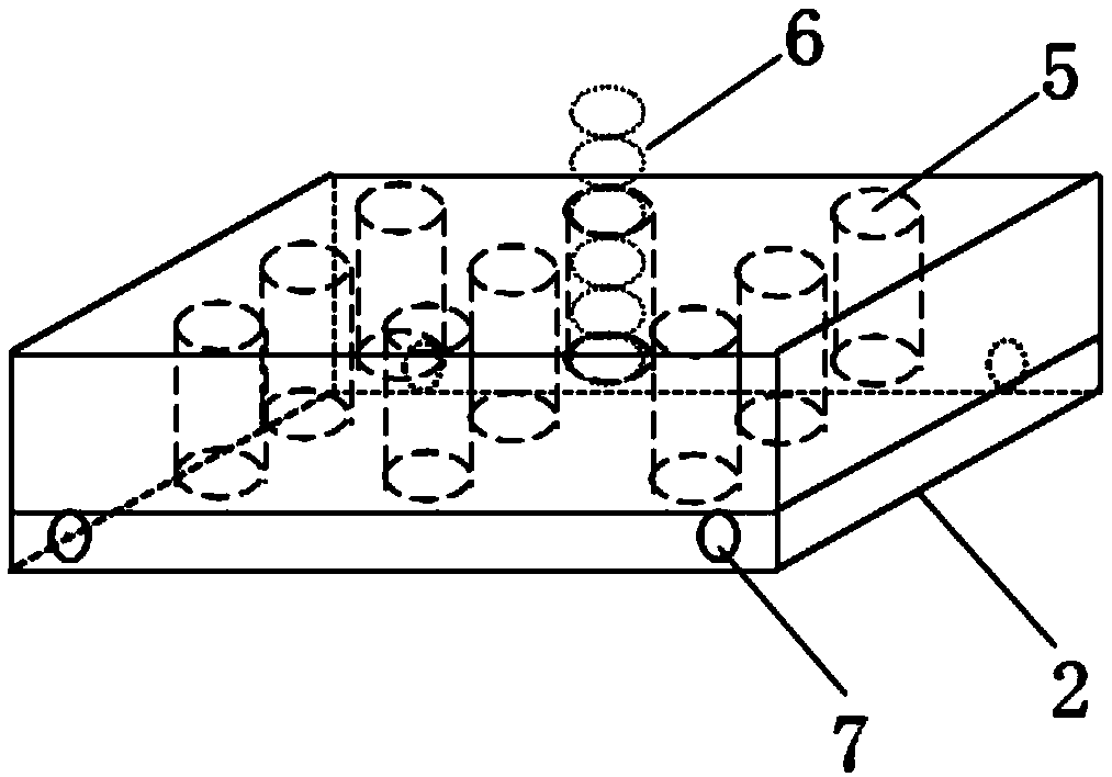 Sample fixing device for determining trace elements in fish otolith and use method of sample fixing device