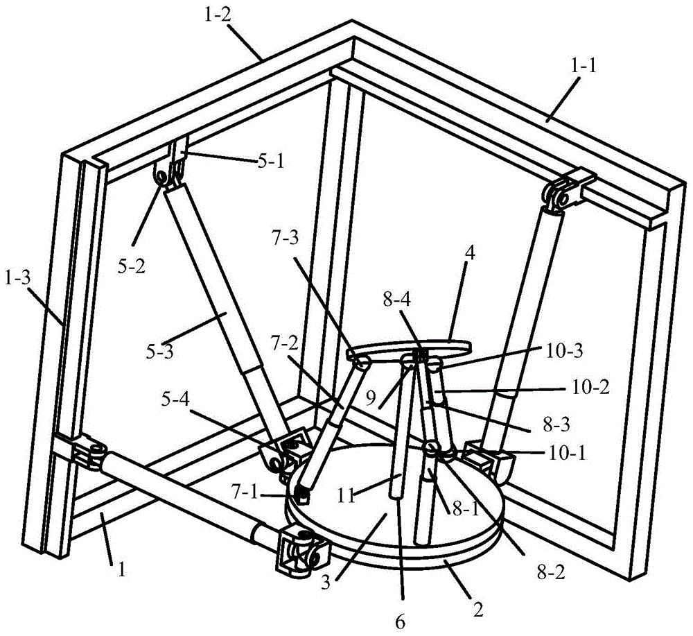 Completely-decoupled three-rotating three-moving six-freedom-degree parallel-serial mechanism