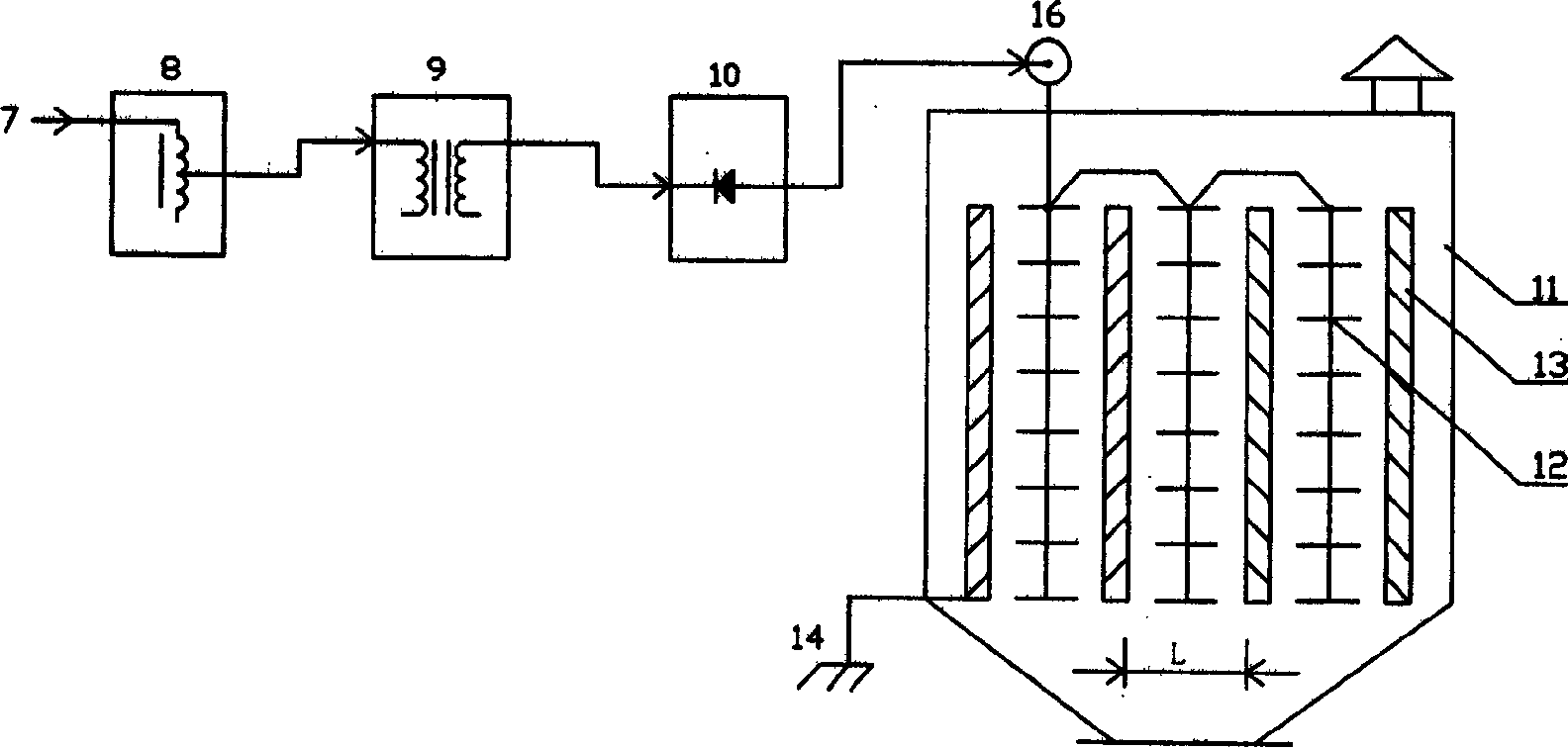 Method of DC electrostatic dust collection