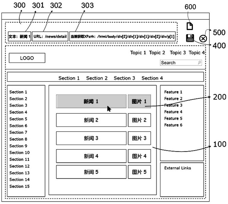 A visual acquisition tool for web page code