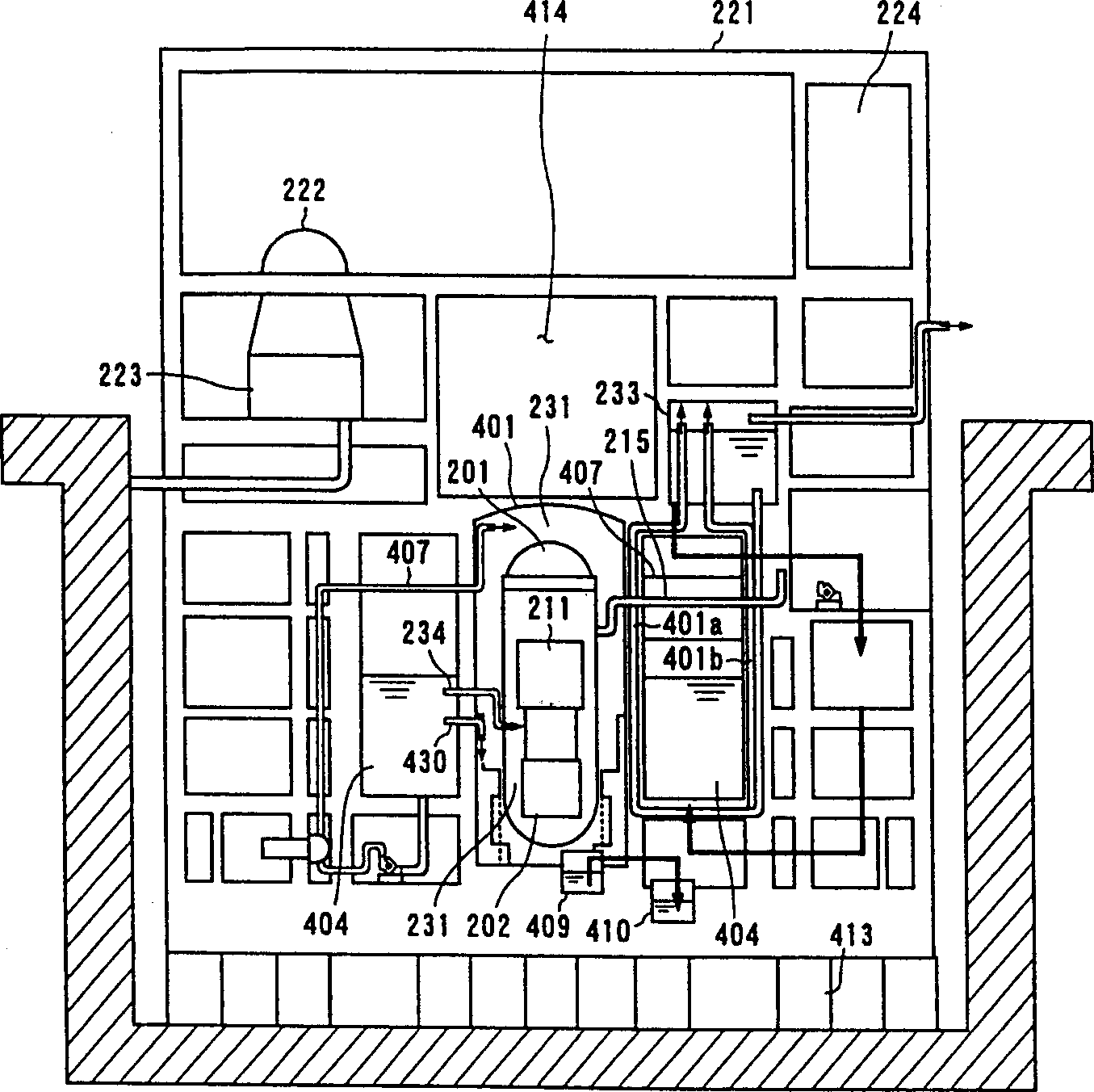 BWR type nuclear power generator and construction method