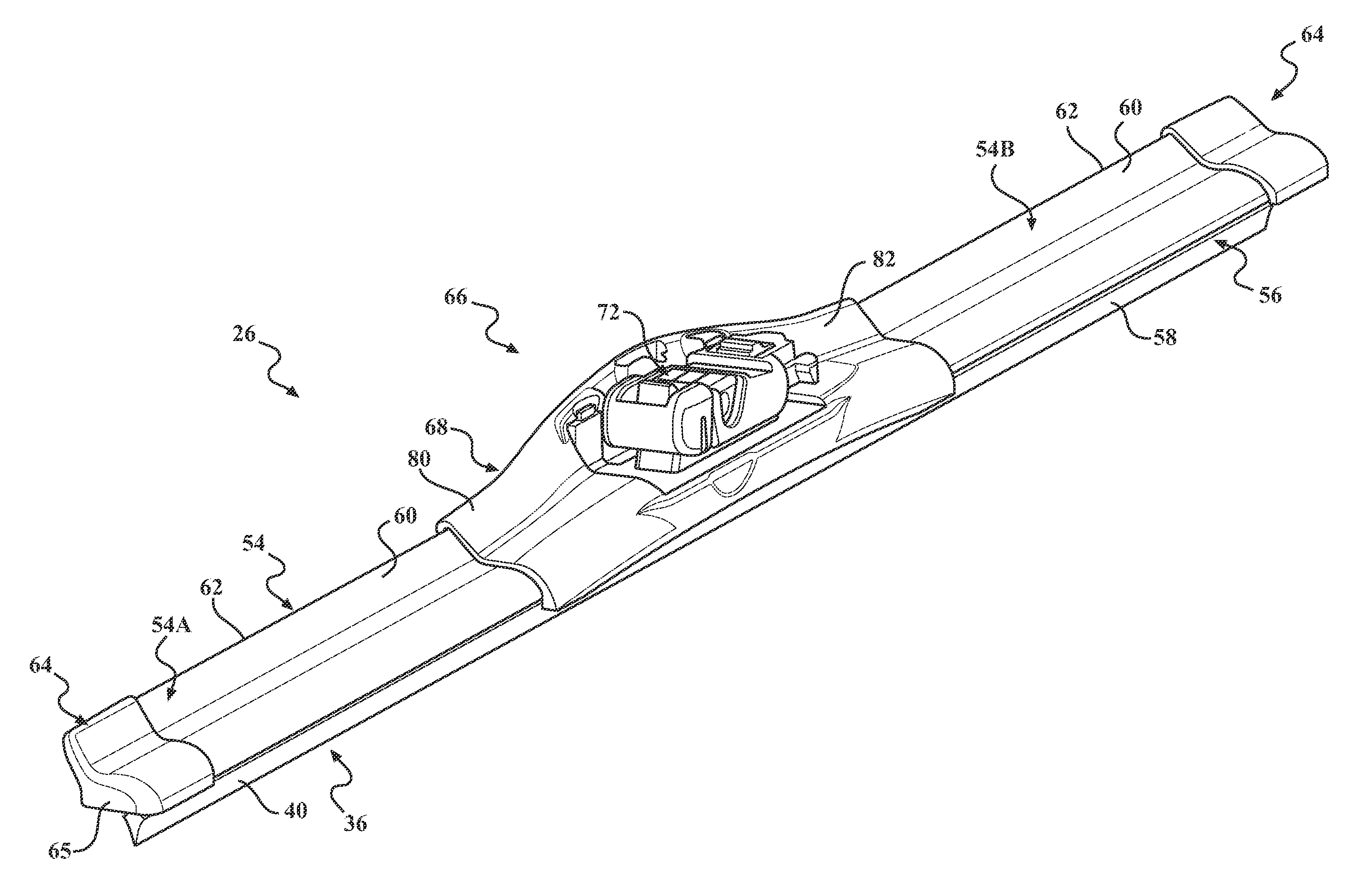 Universal coupler for a beam blade windshield wiper assembly