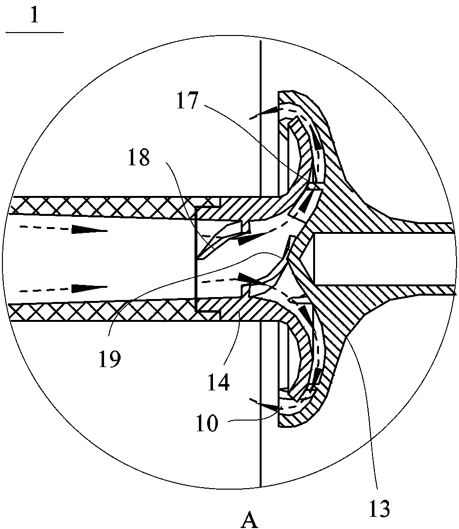 Gas-water separator and cleaning device