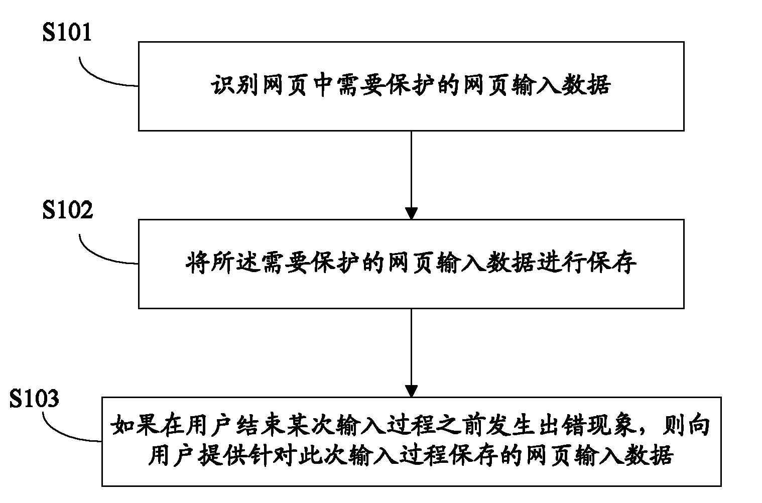 Webpage input data protection method and system