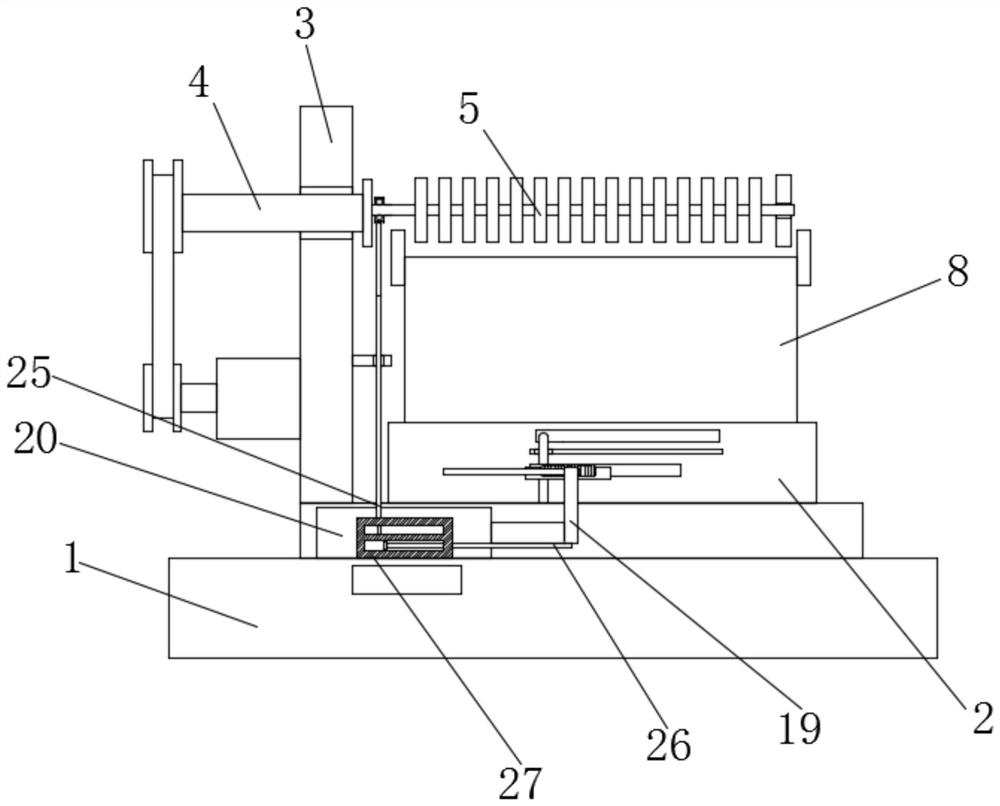 A printing machine-guided moving pulling device