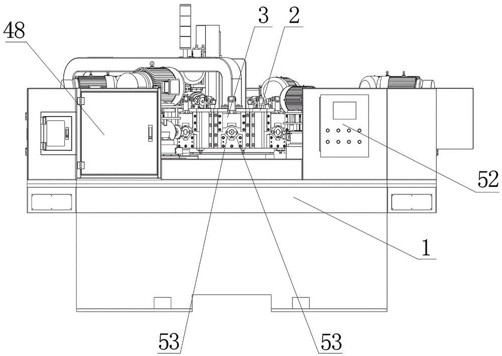 Nine-station machine tool for surface milling and drilling of taper sleeves and process of nine-station machine tool