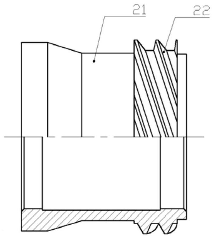 A liquid rocket engine pump screw wheel set bearing cooling structure