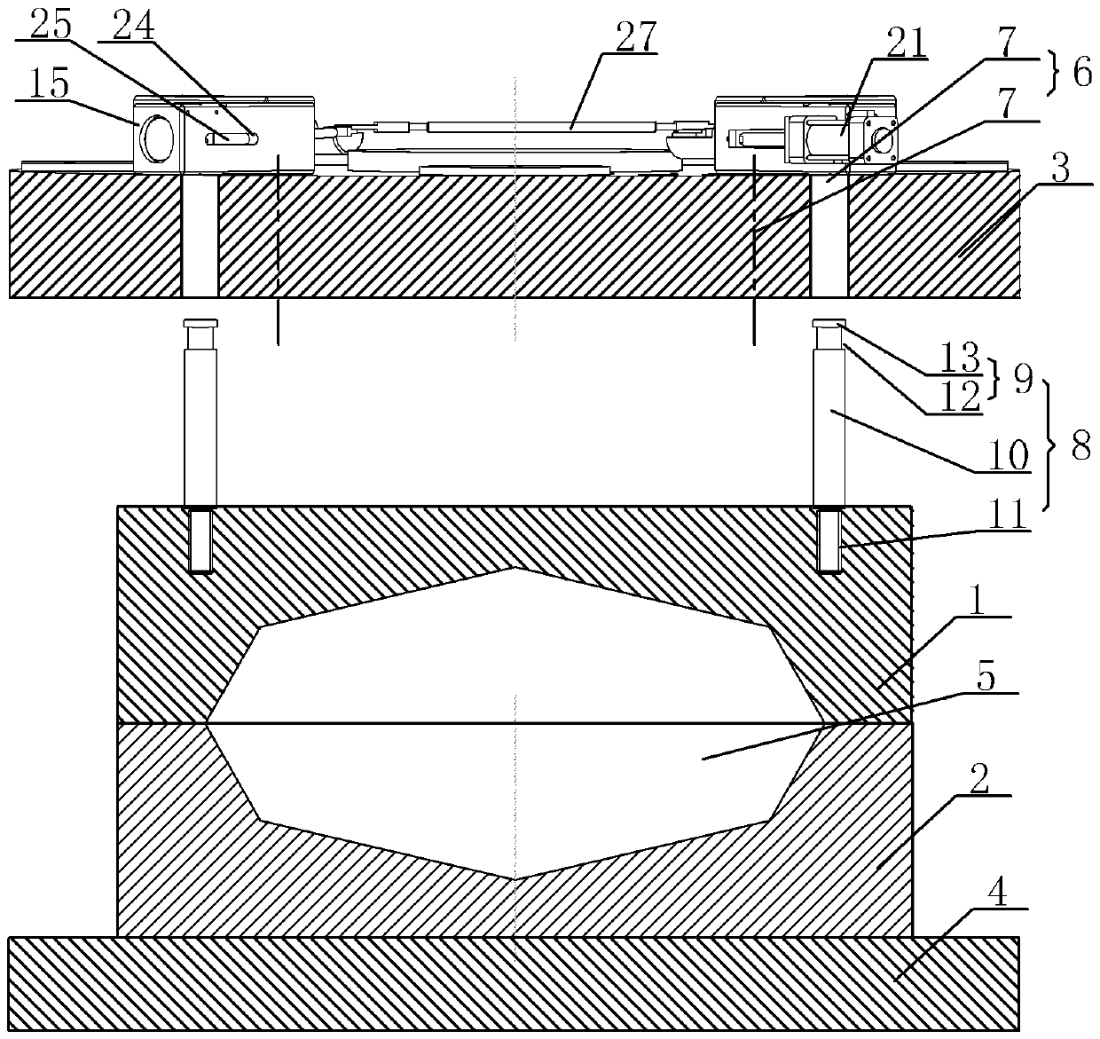 Rapid mold changing mechanism of tire