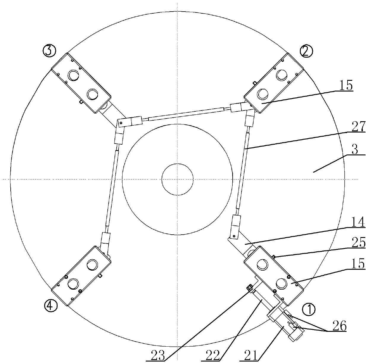 Rapid mold changing mechanism of tire