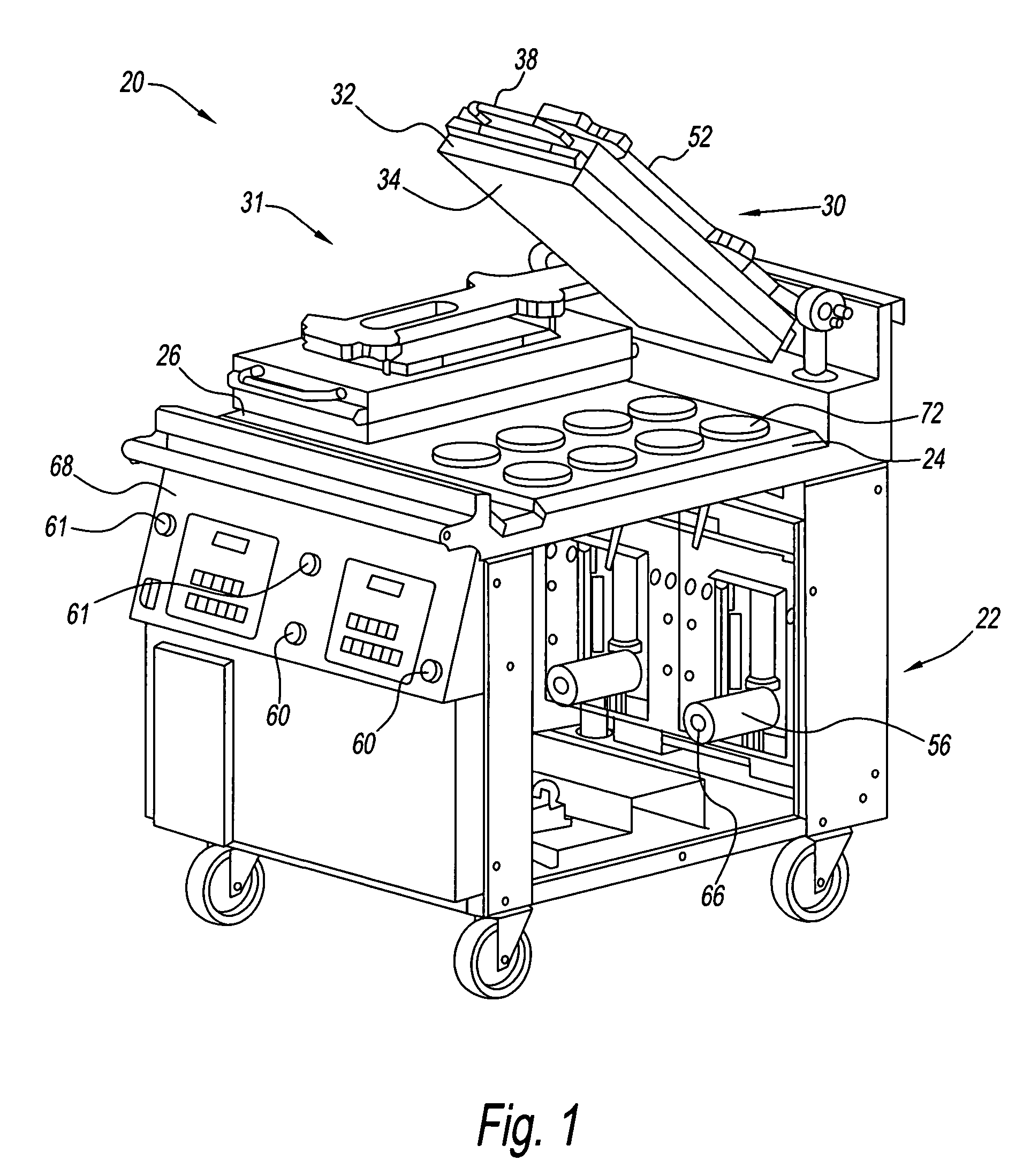 Cooking apparatus and method with product recognition