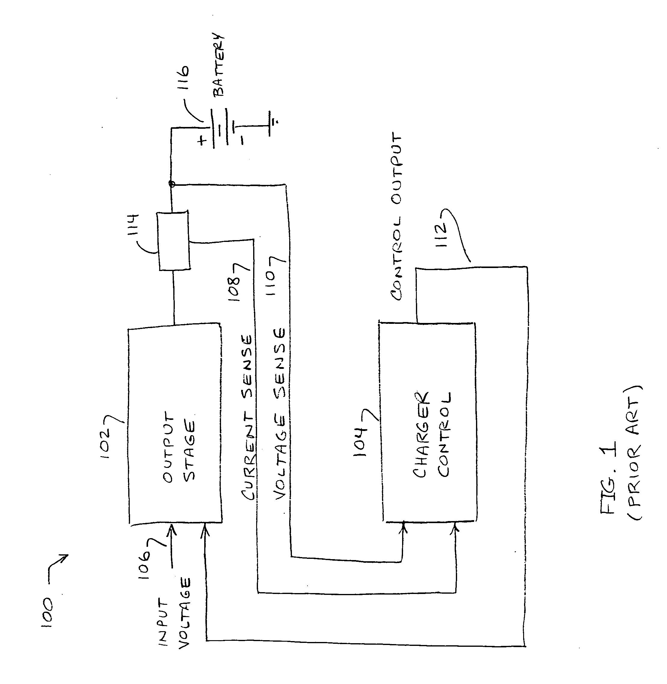 Area-efficient compensation circuit and method for voltage mode switching battery charger
