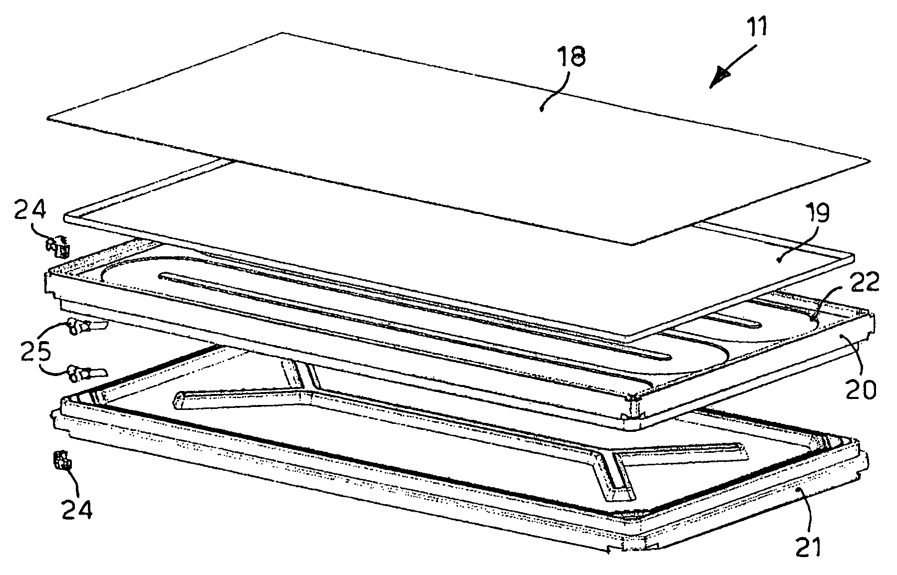 Modular panel for making covering structures for walls, covering structures or walls and method