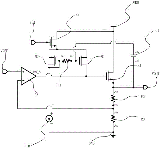 Voltage stabilizing circuit based on slew rate increasing