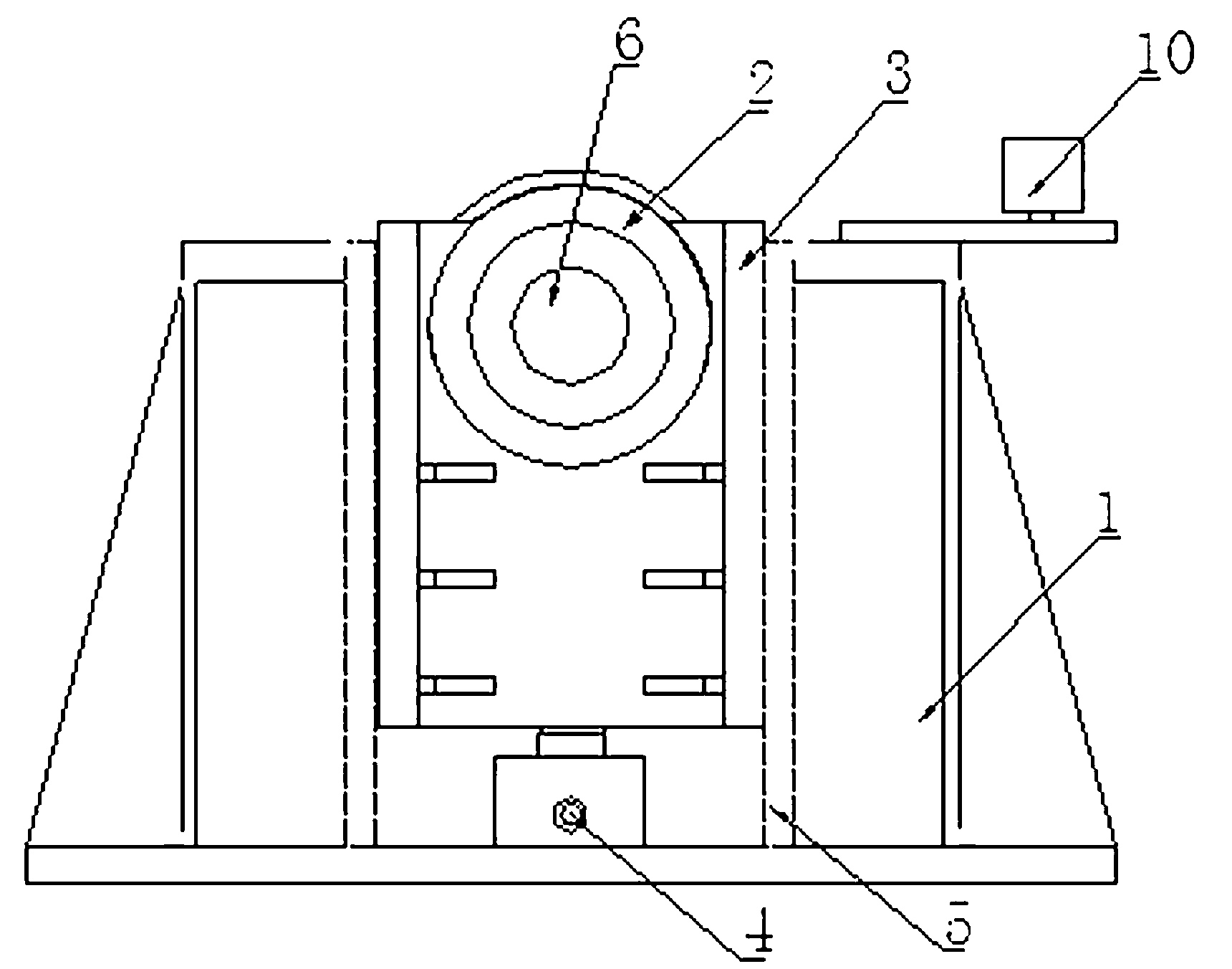 Heavy rotary supporting roller frame
