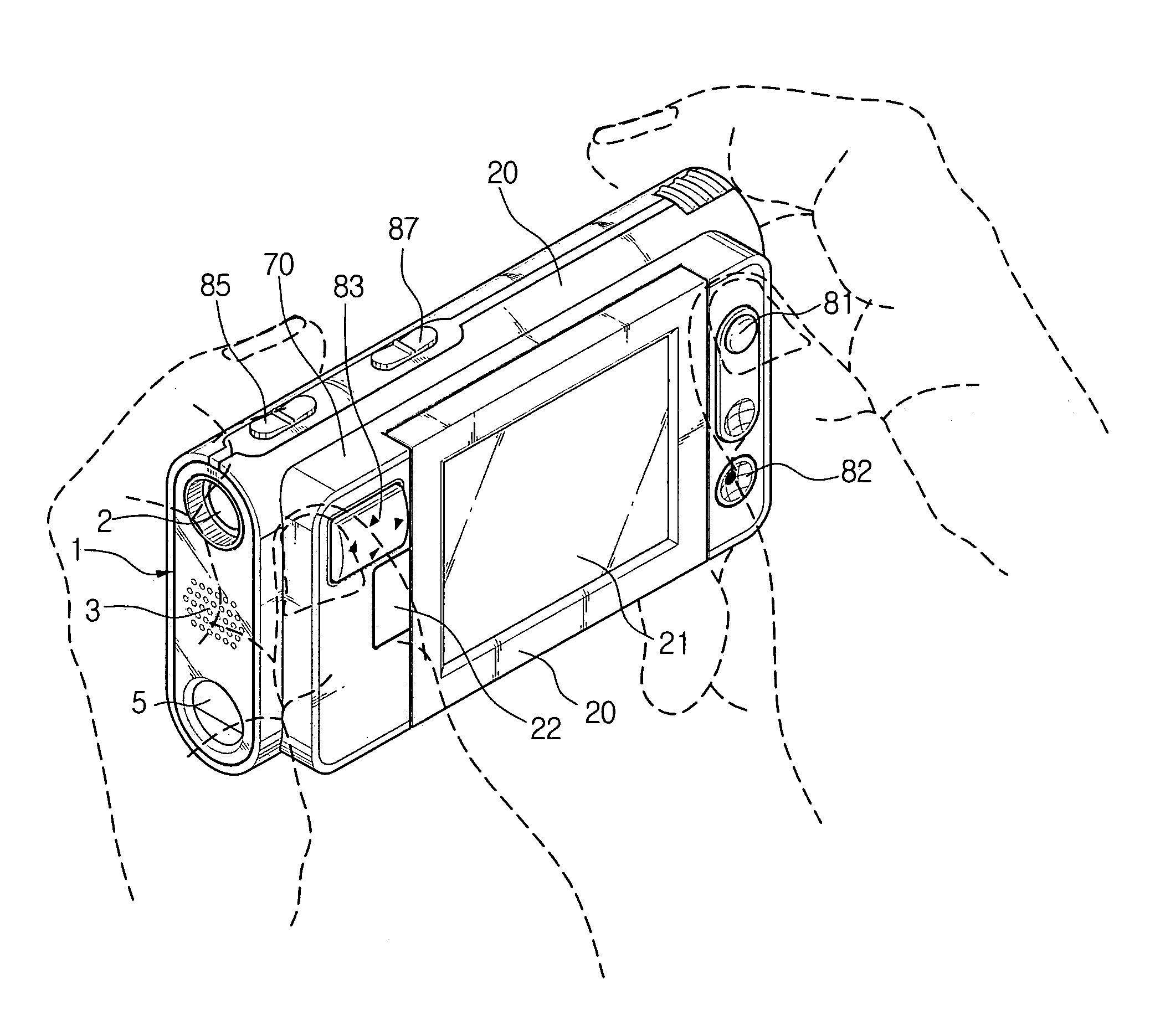 Appearing and disappearing type image pickup device