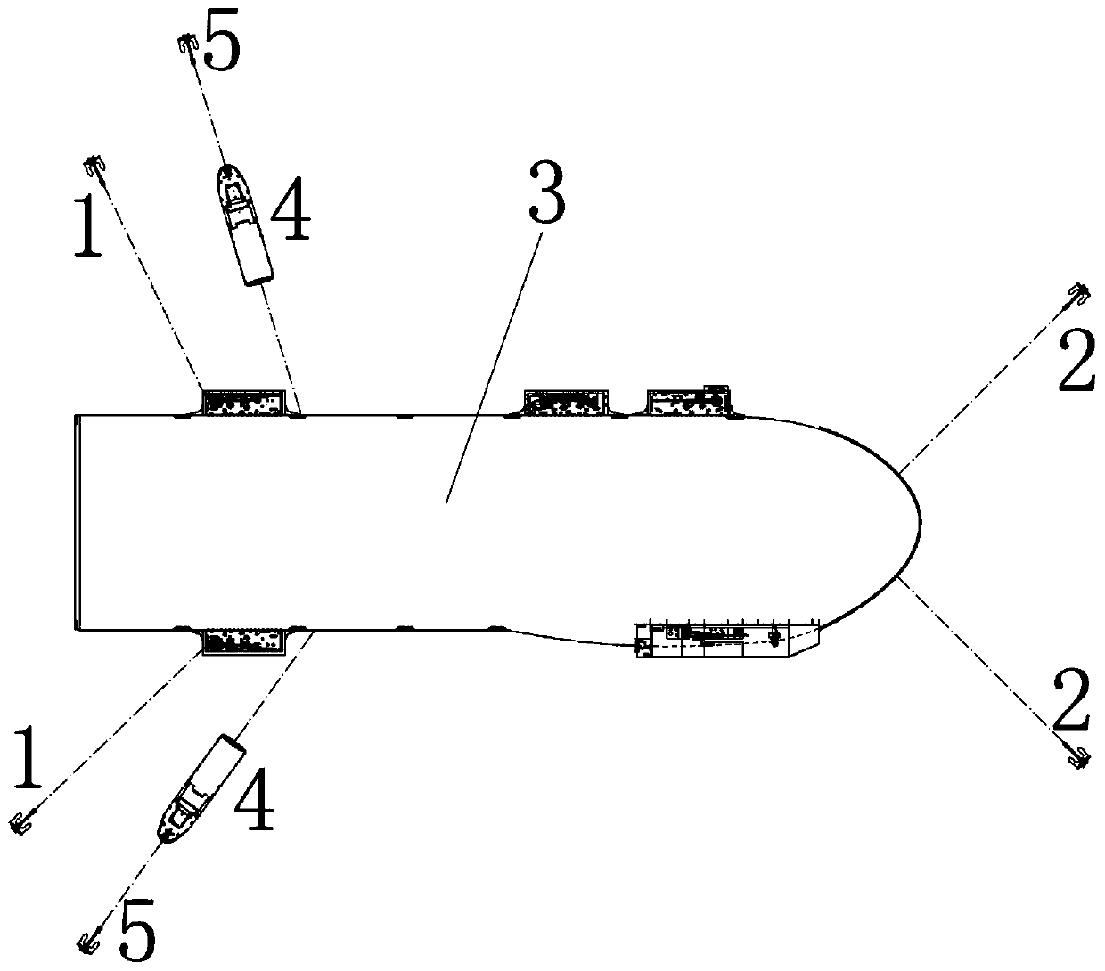Method for Precise Mooring Position Control of Engineering Ships