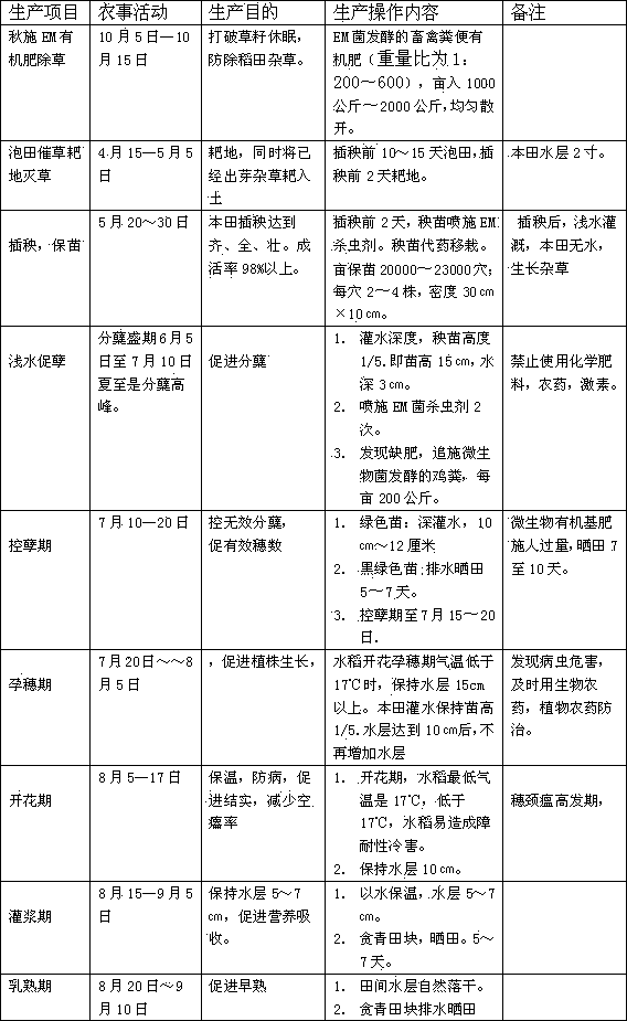 Protective cultivation technique for rice