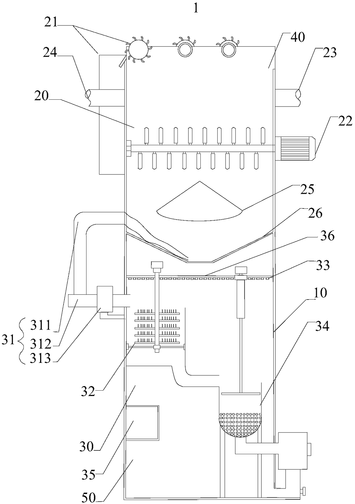 Integrated sewage treatment and sludge deodorizing device and system