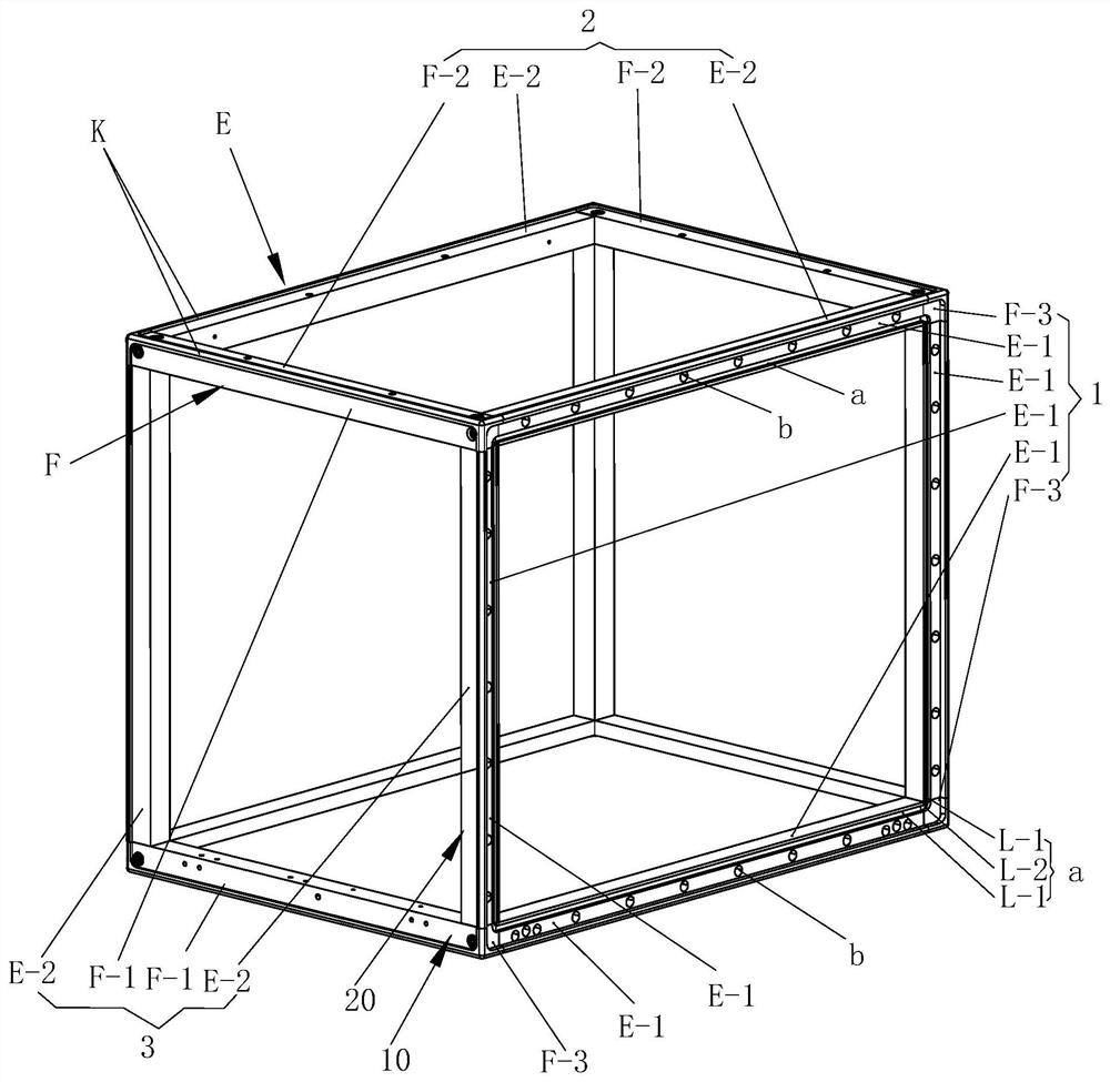Positive-pressure explosion-proof box three-dimensional frame